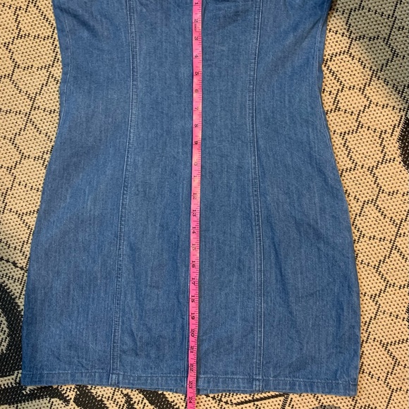 Denim Blue Button Up Mini Dress - Picture 6 of 11